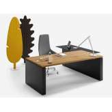 Drewniane biurko gabinetowe w kształcie litery L Sinetica Ego EXECUTIVE