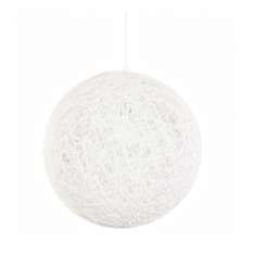 Lampa wisząca Luna 110 biała - Sznurek Konopny