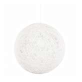 Lampa wisząca Luna 110 biała - Sznurek Konopny