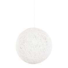 Lampa wisząca Luna 80 biała - Sznurek Konopny