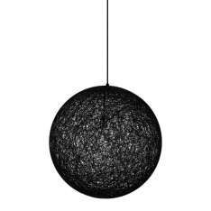 Lampa wisząca Luna 80 czarna - Sznurek Konopny