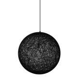 Lampa wisząca Luna 80 czarna - Sznurek Konopny