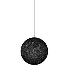 Lampa wisząca Luna Up 40 czarna - Sznurek Konopny