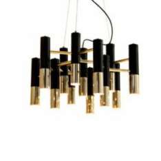 Lampa wisząca Lunette czarno - Złota - metal