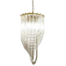 Lampa wisząca Murano L złota - szkło | metal