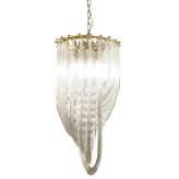 Lampa wisząca Murano L złota - szkło | metal