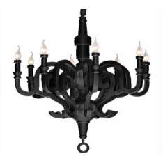 Lampa wisząca Papyrus 80 czarna - Żywica Syntetyczna