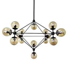 Lampa wisząca Planetario 15 - klosze dymione