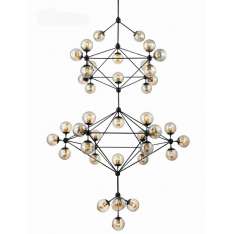 Lampa wisząca Planetario 41 - klosze bursztynowe