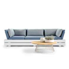 3-osobowa sofa ogrodowa z tkaniny Solpuri Boxx LOUNGE