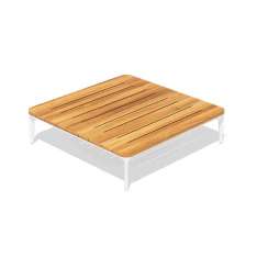 Kwadratowy stolik ogrodowy z drewna tekowego Sovet Italia Slim