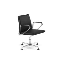 Obrotowe krzesło biurowe z podstawą 4-Spoke i podłokietnikami Spiegels .pilot P2201