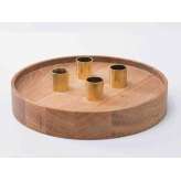 Drewniany świecznik w stylu współczesnym St Furniture ENLIGHTENMENT 4 CANDLEHOLDER