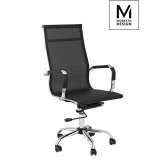 Profil Modesto fotel biurowy siatka czarny - tkanina | ekoskóra | chrom