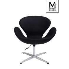 Fotel Modesto Swan Up czarny | wełna - regulowana wysokość