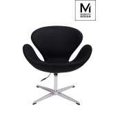 Fotel Modesto Swan Up czarny | wełna - regulowana wysokość