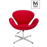 Fotel Modesto Swan Up czerwony | wełna - regulowana wysokość