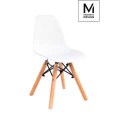 Krzesło Modesto Junior DSW białe - polipropylen | nogi bukowe