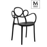 Krzesło Modesto Loopy Arm czarne - polipropylen