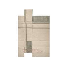 Ręcznie wykonany dywanik wełniany Tacto Caminos BEIGE