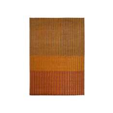 Ręcznie robiony wełniany dywan w paski Tacto Campos ORANGE