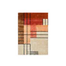 Ręcznie wykonany dywanik z jedwabiu bambusowego Tacto Herencia RED