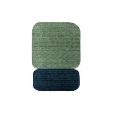 Ręcznie wykonany dywanik wełniany Tacto Naturaleza GREEN BLUE