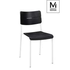 Krzesło Modesto Rene czarno - białe - polipropylen | metal