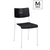 Krzesło Modesto Rene czarno - białe - polipropylen | metal
