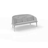 Dwuosobowa sofa ogrodowa z tkaniny Talenti Cleo Alu