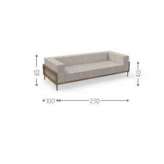 3-osobowa sofa z tkaniny Talenti Cleo Teak