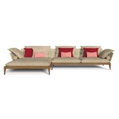 Tkaninowa sofa ogrodowa Talenti Cruise Teak