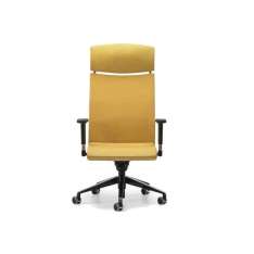 Skórzany fotel biurowy z podstawą 5-Spoke z zagłówkiem Talin Avia 4046