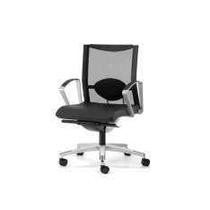 Krzesło biurowe z siatki z podstawą 5-Spoke z podłokietnikami na kółkach Talin Avianet 3604