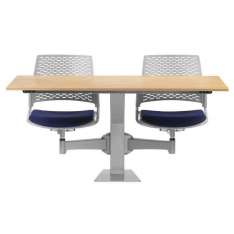 Modułowy stół do nauki z płyty MDF z wbudowanymi krzesłami Talin DIDAKTA SQUARE D 20
