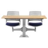 Modułowy stół do nauki z płyty MDF z wbudowanymi krzesłami Talin DIDAKTA SQUARE D 20