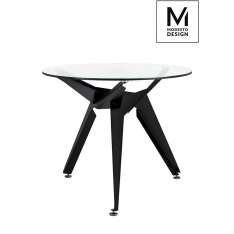 Stół Modesto Crab czarny - szkło | metal