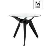 Stół Modesto Crab czarny - szkło | metal