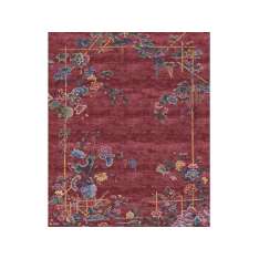 Ręcznie wykonany prostokątny dywanik Tapis Rouge IMMORTALITY GROVE EMPERORS RED