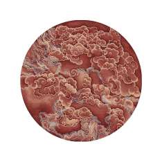 Ręcznie wykonany okrągły dywanik Tapis Rouge TEMPEST FLAME