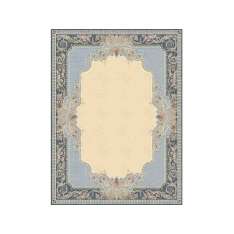 Ręcznie wykonany jedwabny dywanik Tapis Rouge AUBUSSON TAPISSERIE FLORAL BLUE