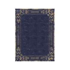 Ręcznie wykonany prostokątny dywanik Tapis Rouge ORNATE STUCCO DEEP BLUE