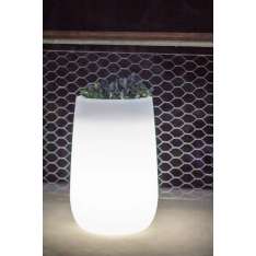 Donica New Garden Camelia High C biała - LED