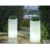 Donica New Garden Palma 70 Solar biała - LED Sterowanie Pilotem