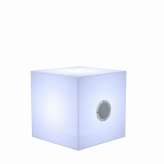 Lampa New Garden przenośna Cuby 20 Play biała - LED Wbudowany Głośnik