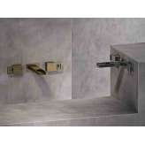 Bateria umywalkowa ścienna 3-otworowa, wodospadowa The Watermark Collection Edge