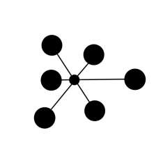 Plafon Shadow 6 czarny - metal