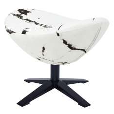 Podstawa Podnóżek Egg szeroki Marble Black - tkanina | czarna