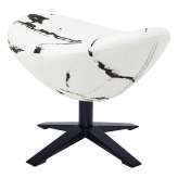 Podstawa Podnóżek Egg szeroki Marble Black - tkanina | czarna