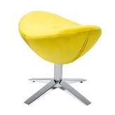 Podstawa Podnóżek Egg szeroki Velvet żółty 20 - welur | stal